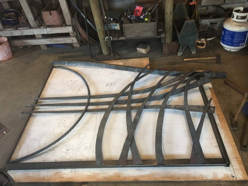 9. Medallion gate kit assembled into right gate, wind & tree forms